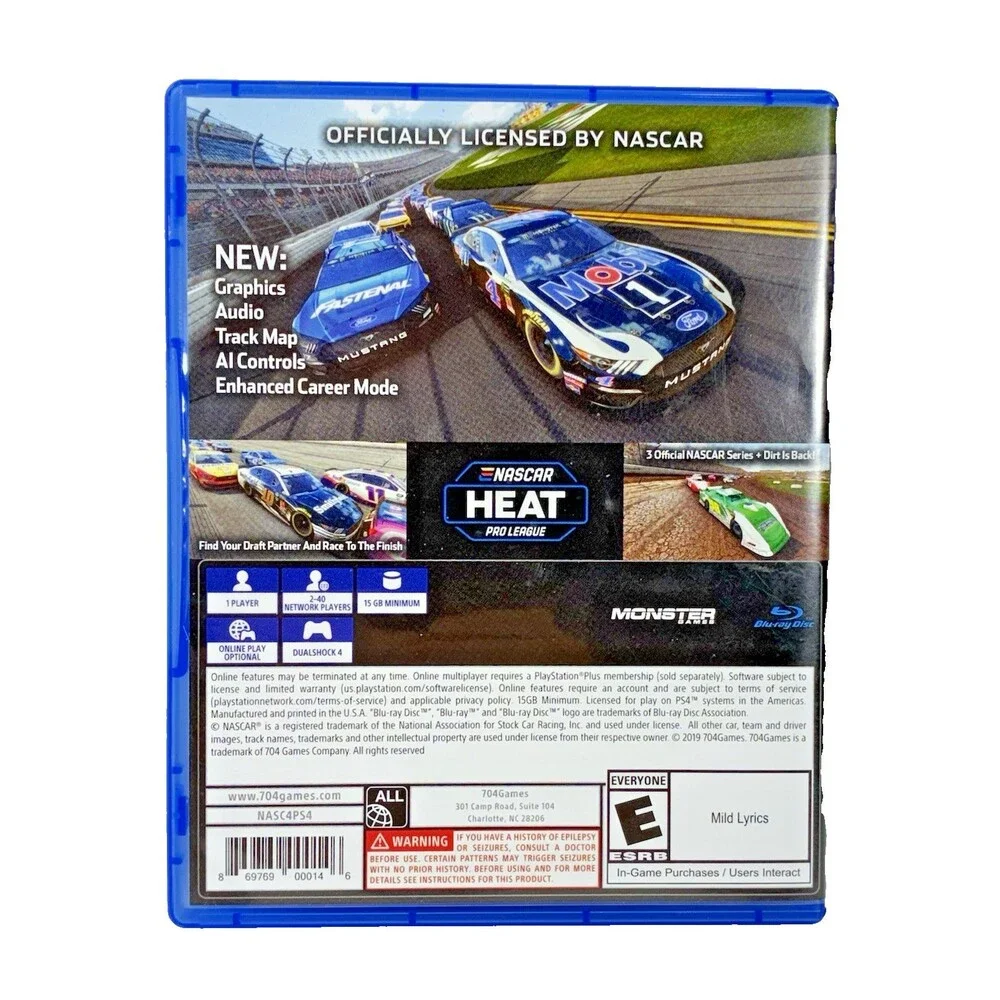 NASCAR Heat 4 Sony PlayStation 4 Tested 704 Games 2019